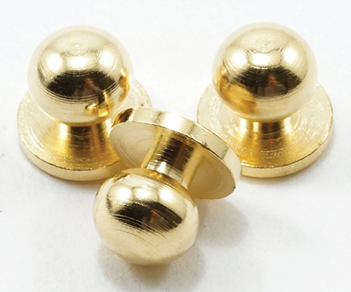 Dollhouse Miniature Door Knob, Brass, 6 Pk